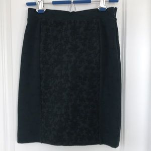 Anthropologie Forest green mini skirt